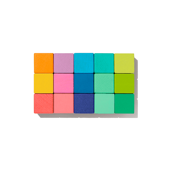 Square blocks each different colour